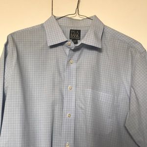 Jos. A banks men’s button down, blue check, 17-35